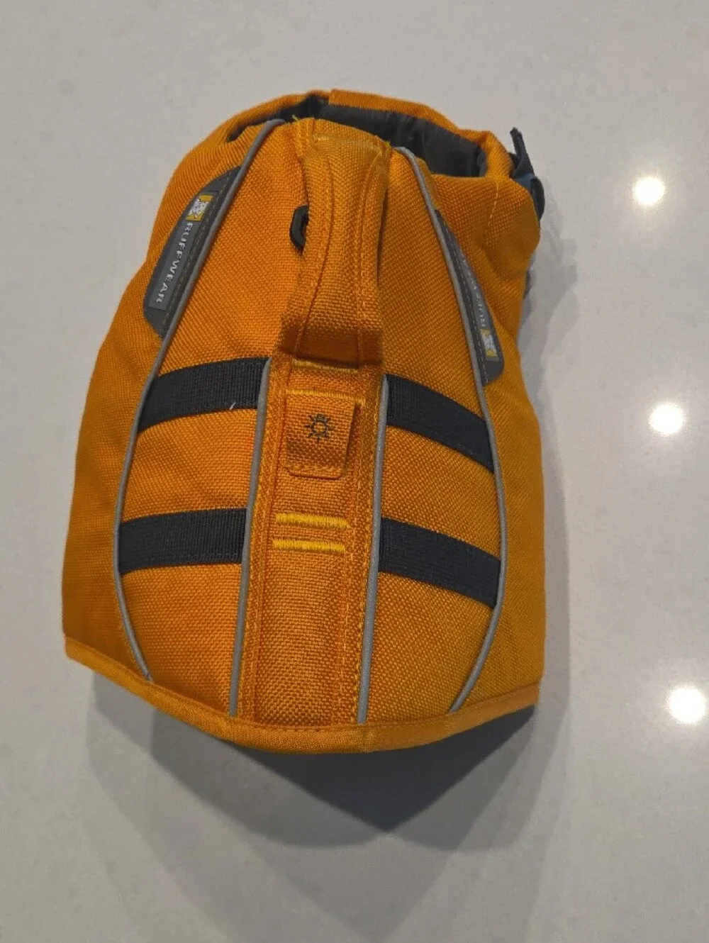 Ruffwear Bright Orange Dog Life Jacket with Black Trim